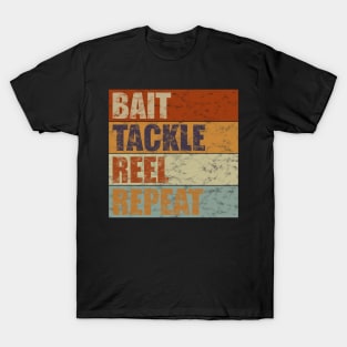 Bait Tackle Reel Repeat Retro T-Shirt